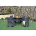 Styleless Stylish Design Synthetic Poly Resina Rattan Café e Jantar Set para Outdoor Garden Patio Wicker Furniture